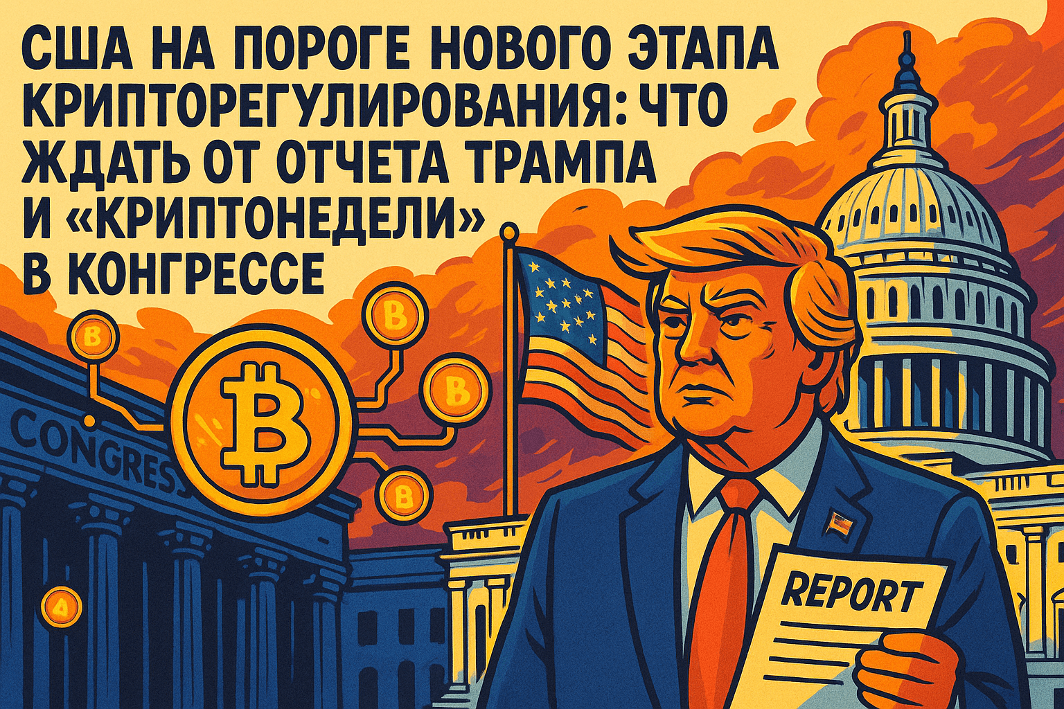 США на пороге нового этапа крипторегулирования: что ждать от отчета Трампа и «Криптонедели» в Конгрессе