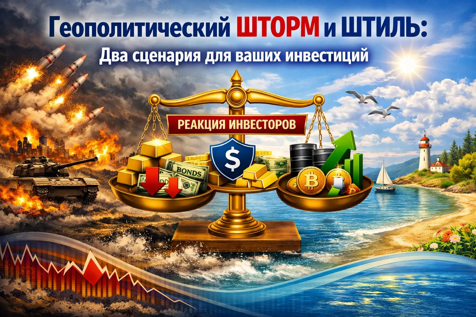 Геополитический шторм и штиль: Два сценария для ваших инвестиций